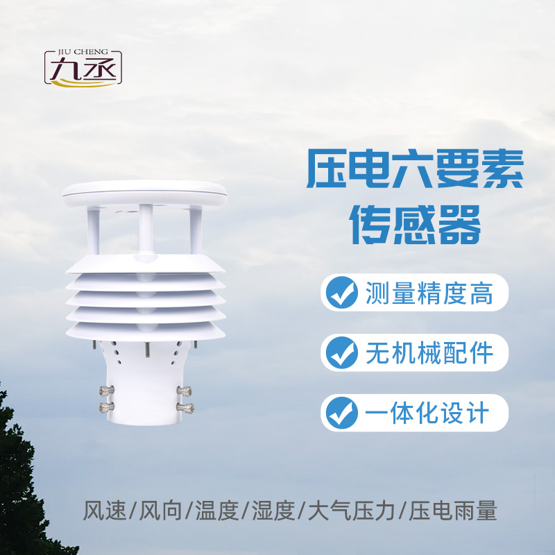 壓電六要素傳感器，監測雨量有一套